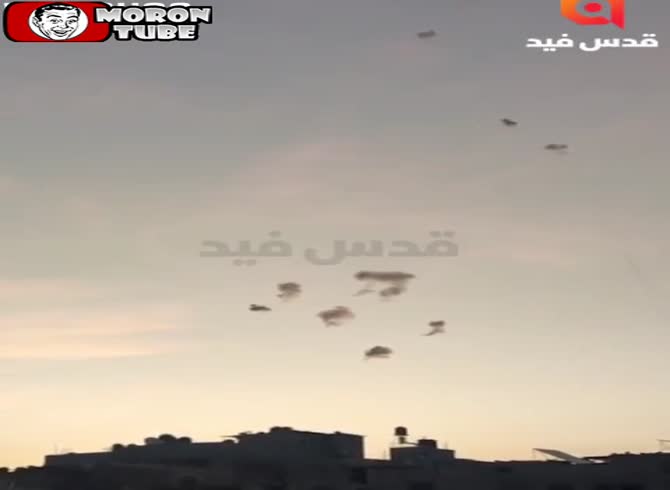 Video :Israel receives a huge missile onslaught from Hamas